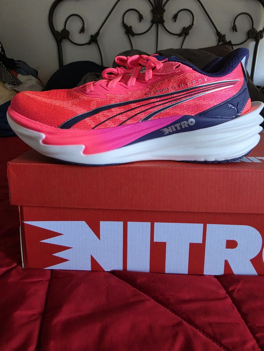 Puma FIRE! NIB! x HIROX Deviate Nitro 4 in Pure Pink Puma White. Sz 6. R2S!! - Picture 7 of 15